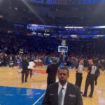 Mike Colter Instagram - The @nyknicks got a win last night! The @thegarden experience is a hard one to beat. It's been a minute since I've been coming to these games, but it's always a treat! 🙏🏿 #jamesdolan for being a gracious host. Let's go Knicks!! #miamiheat #nyknicks 🧥 @rootsoffight Madison Square Garden
