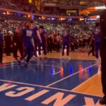 Mike Colter Instagram - The @nyknicks got a win last night! The @thegarden experience is a hard one to beat. It's been a minute since I've been coming to these games, but it's always a treat! 🙏🏿 #jamesdolan for being a gracious host. Let's go Knicks!! #miamiheat #nyknicks 🧥 @rootsoffight Madison Square Garden