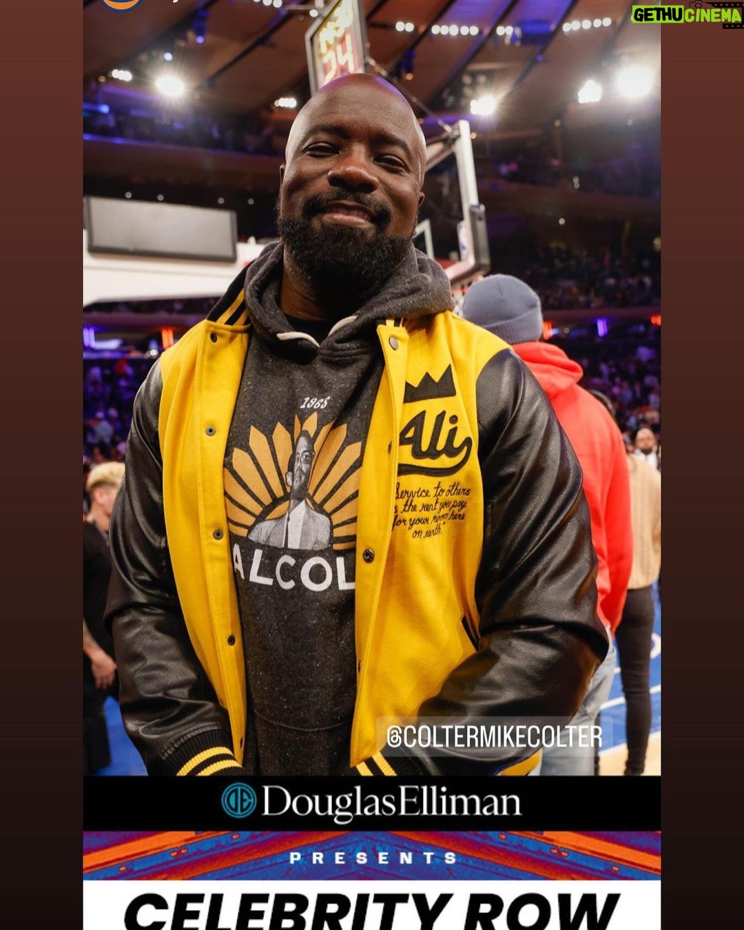 Mike Colter Instagram - The @nyknicks got a win last night! The @thegarden experience is a hard one to beat. It's been a minute since I've been coming to these games, but it's always a treat! ππΏ #jamesdolan for being a gracious host. Let's go Knicks!! #miamiheat #nyknicks π§₯ @rootsoffight Madison Square Garden