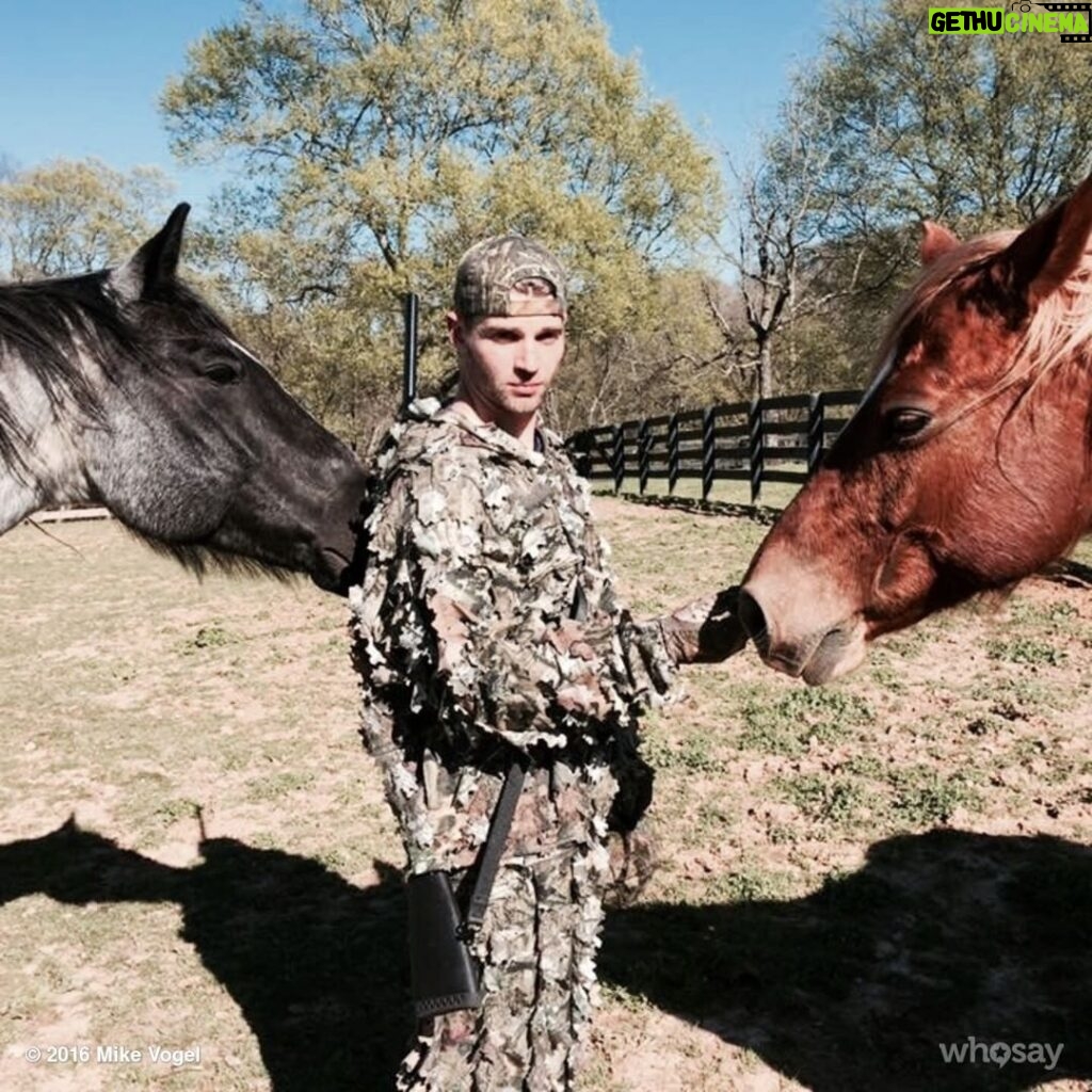 Mike Vogel Instagram - #turkeyseason2016 The boys didn't quite know what to make of my turkey attire when I came out of the woods....