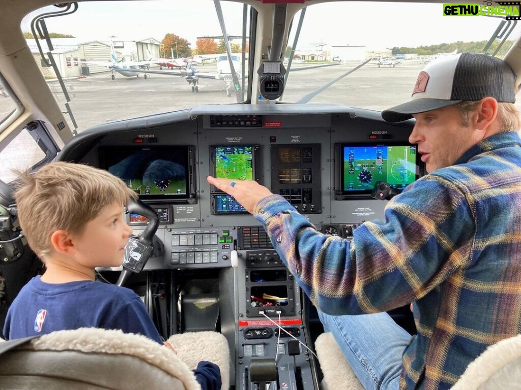 Mike Vogel Instagram - When I was his age, I would have given everything to have access to anything with an engine and wings. None of my kids have been bitten by the flying bug, as I had hoped, but there is still time, and, hopefully, many more flights ahead. #startemyoung #flyboys