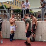 Miloš Petrášek Instagram - Dnešní trénink převážně s šampionem Rizinu @jirkaprochazka pod vedením hlavního trenéra @sasa_dro z @atteurope 🙏🏼 díky @petrpinoondrus a @university_of_real_fighters za to, že dokázali přivézt někoho, kdo nás zase naučí další detaily našeho krásného sportu🙂🙏🏼 z fotek je i vidět, že nám s Denisou na formě toho druhého vážně záleží 👀😅😂 nakonec tréninku (poslední fotka) si vychutnaváme bráchu 🍉 a Číňan @poborskyj nám ho závidí😂😂 @syntech.cz @parkaficko @mmrealityholding @goldfingers_prague @ink_packo #mma#camp#rizin#champion#man#czechboys#goodvibes#muscle#abs#biceps#strikingcoach#love#this#moment#after#job Prague, Czech Republic