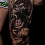 Miloš Petrášek Instagram - Prozdělaná nohavice s ministrem🤘 🦍🍉 @milos_petrasek Working with: @fkirons @stencilstuff @hustlebutterdeluxe @intenzetattooink @kwadron #tattoo #inked #inkedboy #tats #realistic #realistic_arts #realistictattoo #realisticink #realism #realismtattoo #blackandwhite #blackandgrey #blackandgreyink #drawing #draw #armtattoo #prague #sleevetattoo #gorila #mma #animal Ariink