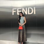 Mina Myoui Instagram – 🩵🤎
@fendi #FendiCouture #PR