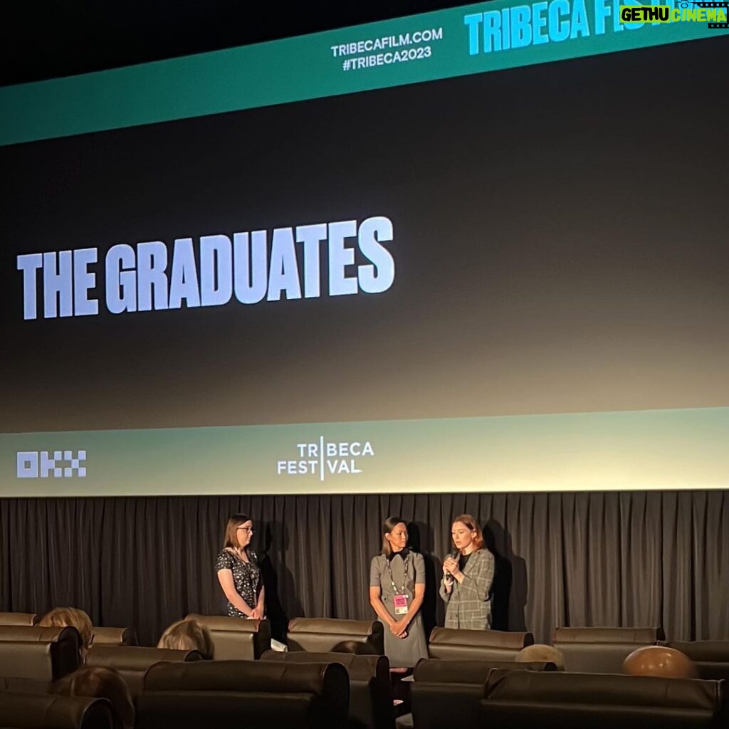 Mina Sundwall Instagram - doing q&a’s in the theatre i grew up going to… @tribeca :)