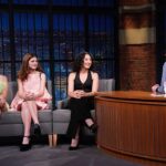 Mitra Jouhari Instagram – Three Busy Debras were on Late Night with Seth Meyers last night!!!!!!!! We had SO MUCH FUN. 

Also I interned on Late Night with Seth Meyers 7 years ago (the same time I met Sandy and Alyssa and we started Debras) so this was a really overwhelming full circle moment. I’m soOO corny but it really was SO CRAZY!!!! 

Thank you so much to @kirinstagram for makeup, @matthewmonzon 
for hair, @lindseyhartman for styling (along w Gabi whose handle I do not have), @mondomondo for lending us cutie jewelry, @oliviagerke for managing my 4 hour long meltdown when my plane went down for an emergency landing AND my pants split in half right before going on TV, and to all my friends for showing up and supporting me!!!! I was so fucking happy yesterday and I feel grateful I got to enjoy the good thing as it was actually happening. 

First photo (and maybe intern photo??) by @lloydbishop/NBC ❤️❤️❤️❤️