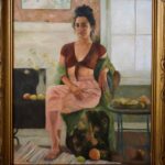 Mitra Jouhari Instagram - @susansageart painted me in my sweet little home! 🌸🌷🌱🌺💐🌼🌴🌿 follow her for her work and buy it!!