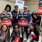 Mitra Jouhari Instagram – Yesterday was cutie Digman day in the picket line. Not all the writers could make it but they are the best. ❤️❤️❤️❤️❤️❤️ I’m not a writer on it thank GOD I kept pitching to kill all the arkies ❤️
