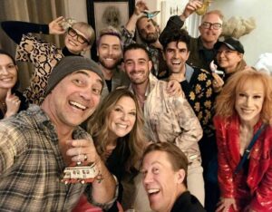Mo Collins Instagram - We went to Sia’s house for dinner. WE WENT TO SIA’S HOUSE FOR DINNER!! Not my typical Thursday night!! It was fantastical. All of it. Delicious dinner and conversation! We listened to new music in her bedroom !!!! We all wore her “crowns” and took a picture in her closet! (Look how happy I am!! I’m like 5!!!😂) She’s a human treasure. I love her! (I painted a picture for her as a gift and she loves it 😁) All tonight’s guests were just amazing. Same group from Kathy’s salon dinner. I needed this night. A beautiful night. Life can still hold magic, like childlike magic. Keep going , you’re doing great ! ❤️ @mocollinsart #Sia #magical #inspiration #salon #artofconversation #inspirationalpeople #keepgoing