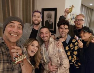 Mo Collins Instagram - We went to Sia’s house for dinner. WE WENT TO SIA’S HOUSE FOR DINNER!! Not my typical Thursday night!! It was fantastical. All of it. Delicious dinner and conversation! We listened to new music in her bedroom !!!! We all wore her “crowns” and took a picture in her closet! (Look how happy I am!! I’m like 5!!!😂) She’s a human treasure. I love her! (I painted a picture for her as a gift and she loves it 😁) All tonight’s guests were just amazing. Same group from Kathy’s salon dinner. I needed this night. A beautiful night. Life can still hold magic, like childlike magic. Keep going , you’re doing great ! ❤️ @mocollinsart #Sia #magical #inspiration #salon #artofconversation #inspirationalpeople #keepgoing