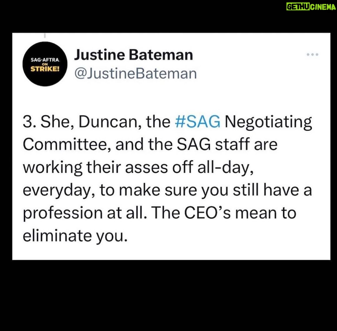 Mo Collins - 898 Likes - Gotta stay united on this. AI would swallow our profession. It’s what these bloodsuckers want. Stay strong, y’all ❤️💪🏻 #sagaftrastrong #sagaftrastrike