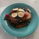 Mo Collins Instagram - My beautiful husband makes me breakfast every day. Look at this!! Some days have that extra boom boom pow, ya know?!! French toast with blueberries, raspberries and bananas!! Layered with goodness!! Thank you @skubyballs I love you 😘 #couplegoals #husbands