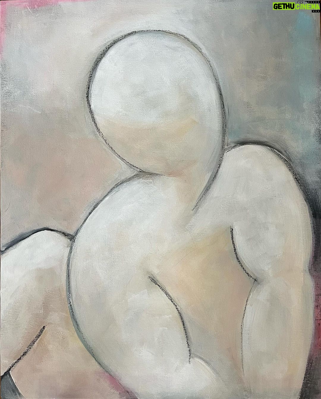 Mo Collins Instagram - A good day painting. Finished up 2 new works. Will be up on MoCollinsArt.com soonish. #artistsoninstagram #art #abstractart #modernart #abstractfigurative #pillhead
