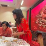 Mo Collins Instagram - Celebrating the Chinese Lunar New Year with my pals! Thank you, Karen, for sharing your culture with us today. What a treat!! ❤️ #chinesenewyear #dimsum