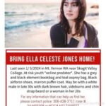 Mo Collins Instagram - Asking for help to amplify this information. My friend’s niece is missing! It appears Ella may be with a online predator. Gone from Mt Vernon, WA. Area code correction: 360!! She’s 14. Let’s help her get home! 🙏🏻❤️ #missingchild #onlinepredators #amberalert.