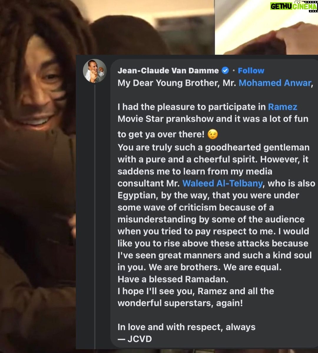 Mohamed Anwar - 64.4K Likes - شكرا جدا علي كلام حضرتك ده انك وضحت قصدي وان الكلام كان عفوي ومقصدش بيه اي حاجه غير اني اعبر عن حبي ليك من طفولتي وكنت بحاول اجمع كل الانجليزي اللي اتعلمته من صغري عشان اعبرلك عن حبي ده
لكني عمري مااقدر اني اقلل من الفن المصري ولا الفنانين المصريين ولو حد فهم ده فانا بعتذرله
وانما الجمله طلعت بشكل عفوي مني كنت عاوز اوضحلك بس اني بحبك جدا بس ممكن يكون من التوتر قولت جمله ماينفعش تتقال بس كان قصدي اوصل بيها فرحتي وحبي ليك
شكرا وهتفضل طول عمرك نجمي المفضل
وياريت بقي حد يترجملك كلامي ده عشان لو كتبته بالانجليزي بتاعي هيطلع زي اللي طلع في الحلقه ومش هتفهم منه حاجه
ياعم فانداااام thank you
@jcvd