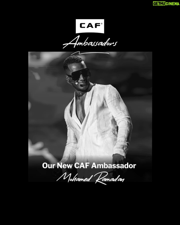 Mohamed Ramadan Instagram - We are thrilled to announce our new CAF Ambassador, the superstar Mohamad Ramadan. 🤝