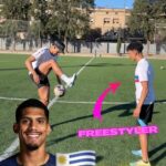 Mohammed El Amine El Khayari Instagram - FREESTYLE CON @ronaldaraujo_4 🇺🇾 DEFENSA DEL BARÇA ❤️💙 @fcbarcelona cuanta nota le ponéis a su freestyle !? llevo tiempo queriendo subir este vídeo haha 🚀⚽️