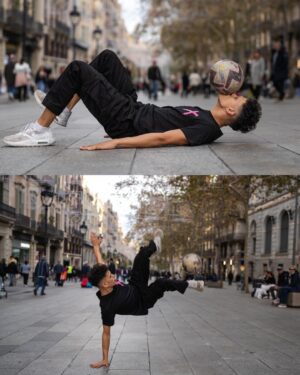 Mohammed El Amine El Khayari Instagram - Hoy hemos salido en el periódico “el fichaje callejero del Barça” 🗞️📈 quien quiera ver el artículo está en la web de @elperiodico_cas 
Fotos hechas por @zowyvoeten