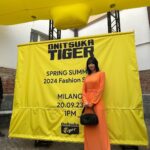 Momo Hirai Instagram - @onitsukatigerofficial Milano💛