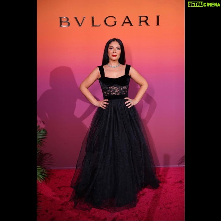 Mona Zaki Instagram - A magical night with my second family @bulgari at Eden The Garden Of Wonders event ♥️ #edenthegardenofwonders @lucia_silvestri keep on impressing us with your outstanding talent ♥️ Thanks to my beautiful team ♥️ Styled by @cedrichaddad Make up @ojmakeupartist Hair @rafifazaa Dress by @rasario via @netaporter Shot by @patricksawaya Managed by @ginger__tm Bvlgari Hotel & Residences, Dubai