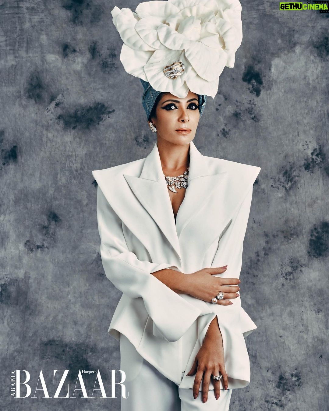 Mona Zaki Instagram - My latest cover with @harpersbazaararabia Thanks to everyone behind this amazing shoot 🙏♥️ Editor in Chief: @oliviaphillipsbazaar Photography: @greg.adamski Fashion Director: @anna_castan Jewellery: @tiffanyandco Blazer: @monotofficial @thatconceptstore Hat: @ara.lumiere Producer: @jvora Studio Manager: @ines_guendouz Market Editor: @nourbozz Art Director: @oyanezwork Make-Up: @manuelgomezl_ Hair: @rafifazaa Talent Managment: @ginger__tm
