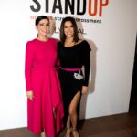 Mona Zaki Instagram - I am always proud to be part of this initiative ❤️ Tonight's @lorealparis live projection Stand up against harassment... Take course now https://www.standup-international.com/mena/en/ It was a pleasure meeting the beautiful @evalongoria Dress: @oscardelarenta via @netaporter Stylist: @cedrichaddad Jewelry: @byrashamansour Makeup: @ania.poniatowska Hair: @rafifazaa Photographer : @rolandhaddad_ Ain Dubai by Dubai Holding