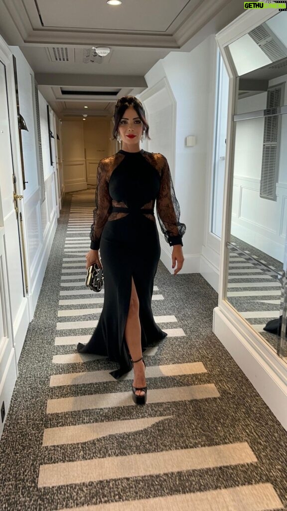 Mona Zaki Instagram - From L’oreal Paris Dinner @lorealparis at @toureiffelofficielle Styled by the amazing @maigalal Dressed by the one and only @eliesaabworld Jewelry @chopard .. your pieces are out of this world Shoe @maisonvalentino Thanks to the glam team @prunelle_makeup @stepanedelahaye Managment team @ginger__tm