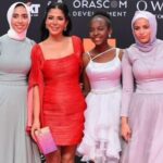 Mona Zaki Instagram - ‎فخورة و مبسوطة و حقيقي من أحلي الأيام بالنسبالي في المهرجان ..النهاردة احتفالنا ب ٣ بطلات قمرات سماء و نورا و آلاء في عرض فيلم "بداية الخيط" ، فيلم حقيقي ملهم و مشجع ليهم و لكل البنات والستات. نفسي تتفرجوا علية كلكوا و اتمني يعجبكم. @sama.amarghany797 ‎و أحب اشكر ريم مخرجة الفيلم علي المجهود و الحب اللي كانوا واضحين جدا في فيلمها @reemossama_ ‎و أحب أكيد اشكر يونيسف و المجلس القومي للمرأة، والمجلس القومي للطفولة والأمومة ومهرجان الجونة السينمائي علي المبادرة العظيمة و الملهمه @unicef.egypt @ncwegypt @national_council_for_childhood @elgounafilmfestivalofficiall Thanks to my amazing team Styled @maigalal Dress: @cece.chic Jewelry: @treshermanasjewellery @ajourconsultancy Clutch: @louboutinworld Makeup: @sallyrashid_ Hair: @ahmed__mounir Photo credit @mongiphg
