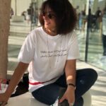 Mona Zaki Instagram – 🖐🖐🖐🖐❤❤❤
❤❤❤ @dindin58 My fav t-shirt now.
❤❤@mennaashouman thank you