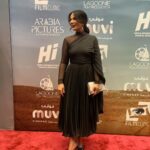 Mona Zaki Instagram - ‎ساعات قليلة بس شفت فيها حب كبير، من قلبي شكرا لكل اللي حضروا العرض الخاص لفيلم رحلة 404 في جدة في المملكة العربية السعودية، شكرا للحفاوة في الاستقبال والحب، مبسوطة بردود الفعل الإيجابية على الفيلم، وهنبسط أكتر لما أسمع أراء باقي الجمهور ..يارب الفيلم يعجبكم @filmclinic @lagoonie_film_production @hi_media_production @muvi_cinemas @arabiapictures Thank you to the team behind my look 🙏♥️ Styled by @maigalal Dress by @harithand Shoes @renecaovilla Make up @nevin.ali_makeup Hair @aisha.hairstylist @salon_mermaid