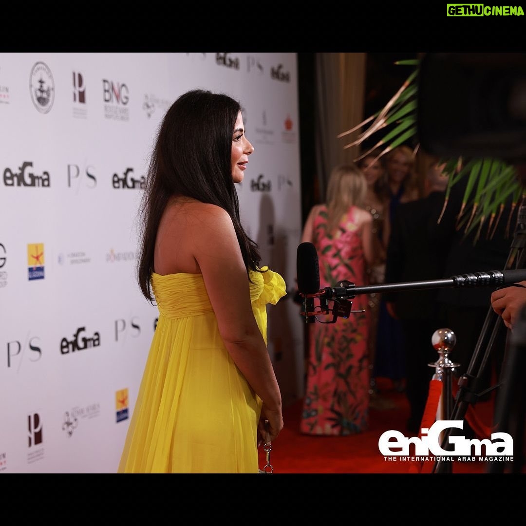 Mona Zaki Instagram - It was my pleasure to be the Guest of Honor at @enigmamagazine 10th Celebration of Arab Glamour & Success event It was such a magical night specially that I am sharing it with amazing talented figures @khaledelnabawyofficial @lailaelouiofficial @halasarhan_official Thank you @mohamedhadid for presenting the award, it’s such an Honor. Last but not least @yasmineshihata @omnia the women behind it all, thank you for having me and thank you for the effort you put behind this event every year ♥️🙏 Dress: @maisonvalentino Jewellery: @shayjewelry Hair : @kal_colorspecialist Makeup : @thesavaage