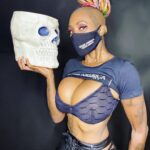 Monique Dupree Instagram - Good morning!! Don’t be afraid to say it back!! #31daysofhalloween #makeamericagothagain #moniquedupree #screamqueen #horror #badass