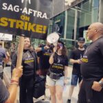 Monique Gabriela Curnen Instagram - We are #sagaftrastrong and #WGAStrong ! Shout out to the @wgaeast @wgawest & @sagaftra family who gathered today to make our voices heard. #SAGAFTRAstrike #wgastrike #labor #laborunites #unionstrong #newyork #livingwage