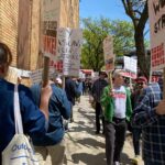 Monique Gabriela Curnen Instagram - Making our voices heard in NYC today with @writersguildwest @wgaeast @wgawest @wgaunity @sagaftra #unionstrong #respectwriters #livingwage #fairpay #shareprofits