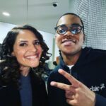 Monique Gabriela Curnen Instagram - Love working with @michaelraineyjr 🌟 Too bad Blanca has to give him so much grief! Watch what happens next tonight! @ghoststarz @starz #bts #setlife #dopehuman #lovemyjob #familia #chasingtariq #blancatries
