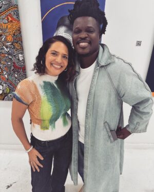Monique Gabriela Curnen Instagram - Thank you @laolunyc for the inspiring studio visit! The conversation was deep & laughter was too 🙌🏽 🌟 So grateful to hear about your creative journey & for the magical summer afternoon #summer #artist #diaspora #inspiration #nigeria #newyork #create