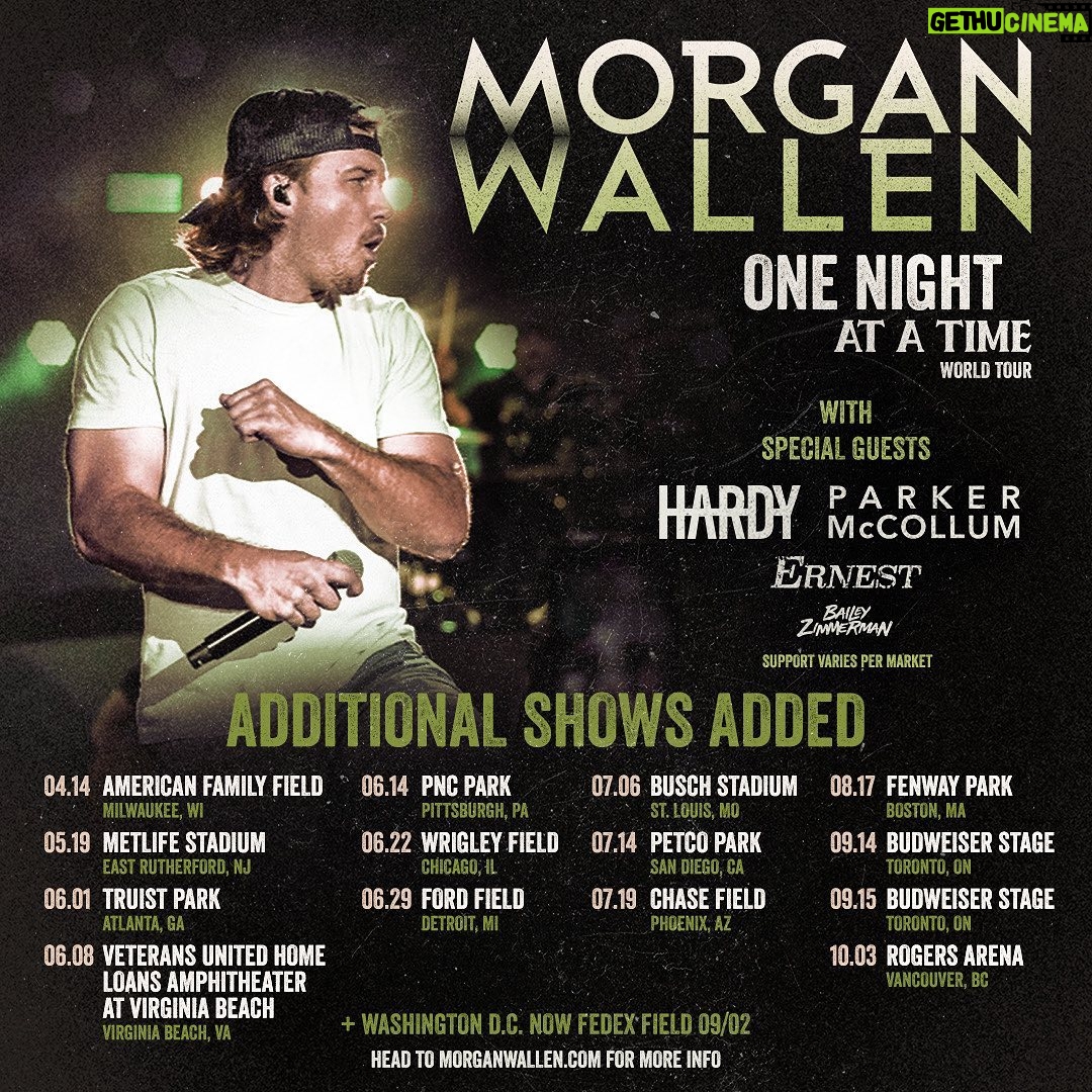 Morgan Wallen Instagram - Additional shows added!!