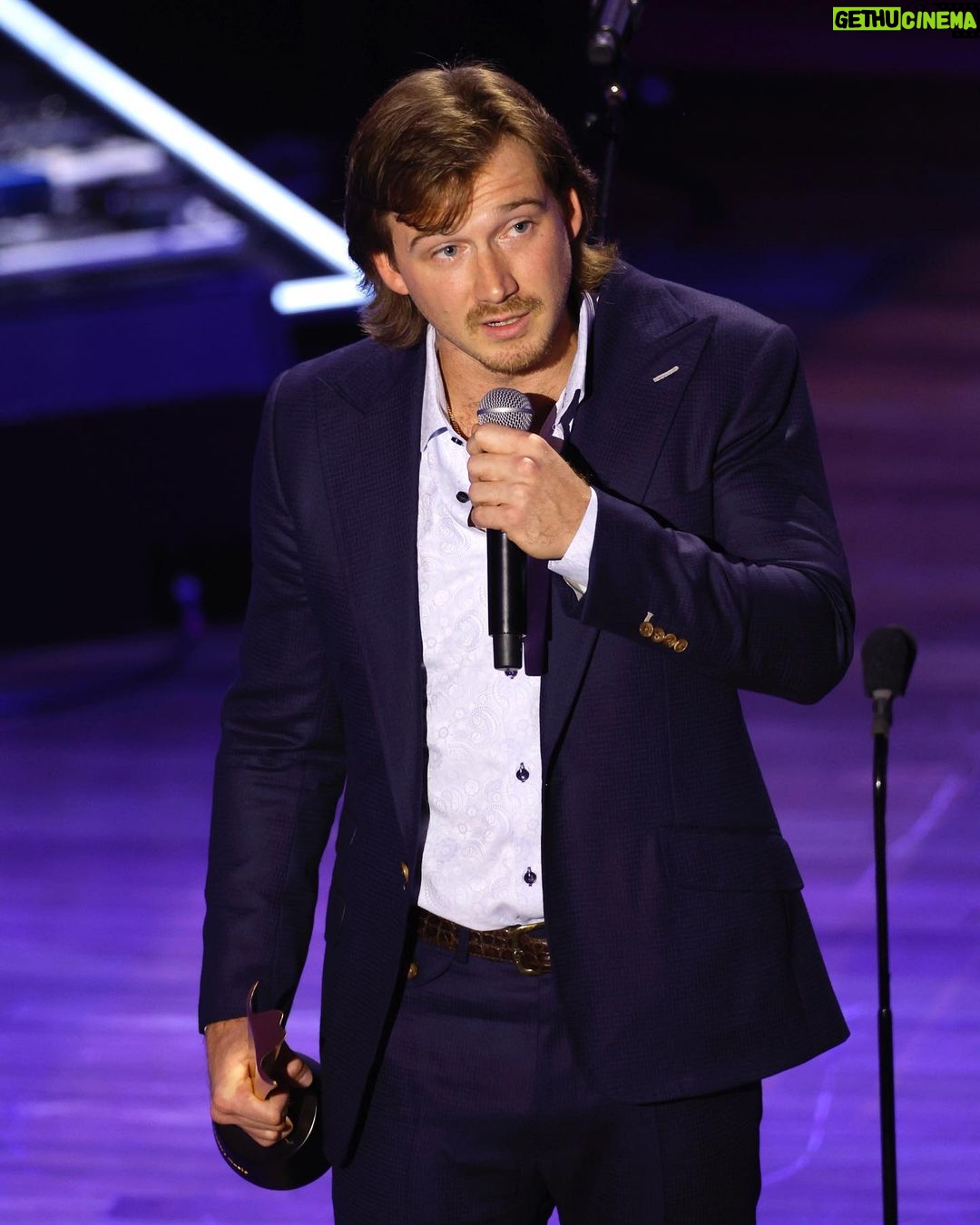 Morgan Wallen Instagram - Proud to have accepted the ACM Honors Milestone Award last night. And very proud to do it with my country a$$ friends right beside me.
