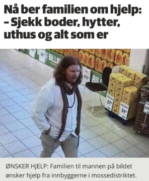 Morten Ramm Instagram - Trenger ikke fler DMs på at dette er Vegar Tryggeseid. Han ligner jo, men han her er fortsatt ikke funnet, så føles rart nå å ikke be folk om å holde øya oppe eller tipse politiet om noen vet noe. Familien leiter.