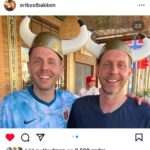 Morten Ramm Instagram - Lookalikes er lookalikes, og at det kan bli litt vel mange, den er forsåvidt grej, men når det er såpass treff at det blir en nyhetssak, da er vi vel ferdig med å sende doppelgangers i DM til meg. Fint å runde av det på en ålreit måte, selv om Kjetil Eide har vært stand in for meg på eventer i mange år, når jeg feks ikke gidder å ha DjDan selv. Han får manus, spiller cocojambo noen runder og sier at han skal lage litt liv og vaffelrøre her i kveld, og så er det hasta luego og 20% rett i fickan rett fra minibanken til Privatmegleren, Nille eller Elkjøp, Carl Berners kick off.