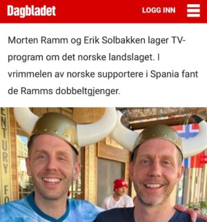 Morten Ramm Instagram - Lookalikes er lookalikes, og at det kan bli litt vel mange, den er forsåvidt grej, men når det er såpass treff at det blir en nyhetssak, da er vi vel ferdig med å sende doppelgangers i DM til meg. Fint å runde av det på en ålreit måte, selv om Kjetil Eide har vært stand in for meg på eventer i mange år, når jeg feks ikke gidder å ha DjDan selv. Han får manus, spiller cocojambo noen runder og sier at han skal lage litt liv og vaffelrøre her i kveld, og så er det hasta luego og 20% rett i fickan rett fra minibanken til Privatmegleren, Nille eller Elkjøp, Carl Berners kick off.