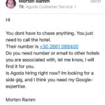 Morten Ramm Instagram - Fikk høre fra Agoda at det var en error i systemet deres, og de kunne fortelle meg at jeg dessverre ikke fikk akkurat det rommet jeg bestilte for sommerferien, men et mye mindre rom, som ikke hadde plass til hele familien. De sa det var en non refundable booking, så de 35.000kr er nok tapt, selv om feilen var hos Agoda, og selv om hotellet, som jeg ringte direkte, sa de kunne kansellere bestillingen. Har vært en del kontakt med Agoda, og etter å ha pratet med Pooja, Ally, Mustafa, Joed, Rani, Muhammed, Yap, Aiza, Thai, Ann, Jessie, Amiga Pearl og Nick på mail, var de nå klare for å yte service, og chase ned hotellet for å få svar, for å kunne yte maks for kunden. Det måtte de ha hjelp til. Av meg.