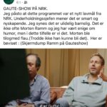 Morten Ramm Instagram - Gratulerer til Gaute og Snorre som har fått den beste tilbakemelding og hedersbetegnelse man kan få innen norsk humor. Slakt av Lars Mjøen. Det er mange som tror de kan spå fremtiden og varigheten for underholdere og komikere, men ingenting er som når Lars Mjøen har kikka godt inn i kula, og dømt deg nord og ned. Da vet du at du har en lang karriere som entertainer foran deg. Så grattis nok en gang til Gaute og Snorre