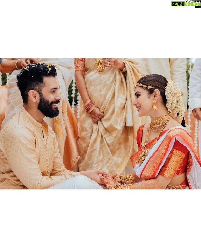 Mouni Roy Instagram - 2 years married, 730 days of countless memories, & 63,072,000 seconds of me talking and you pretending to listen 😋😌 Happy anniversary baby ♥️ Wuvv you! x @nambiar13