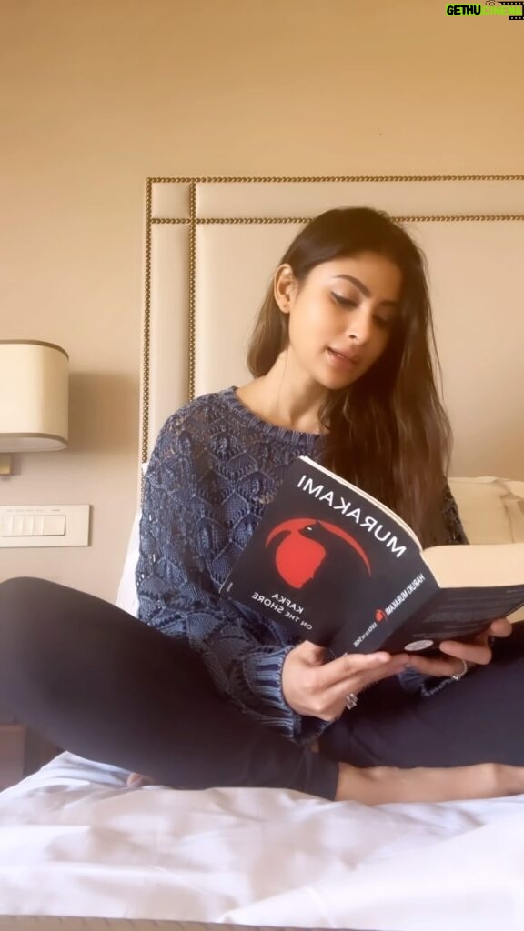 Mouni Roy Instagram - Since I love Murakami.... “Sometimes fate is like a small sandstorm that keeps changing directions. You change direction but the sandstorm chases you. You turn again, but the storm adjusts. Over and over you play this out, like some ominous dance with death just before dawn. Why? Because this storm isn’t something that blew in from far away, something that has nothing to do with you. This storm is you. Something inside of you. So all you can do is give in to it, step right inside the storm, closing your eyes and plugging up your ears so the sand doesn’t get in, and walk through it, step by step. There’s no sun there, no moon, no direction, no sense of time. Just fine white sand swirling up into the sky like pulverized bones. That’s the kind of sandstorm you need to imagine. And you really will have to make it through that violent, metaphysical, symbolic storm. No matter how metaphysical or symbolic it might be, make no mistake about it: it will cut through flesh like a thousand razor blades. People will bleed there, and you will bleed too. Hot, red blood. You’ll catch that blood in your hands, your own blood and the blood of others. And once the storm is over you won’t remember how you made it through, how you managed to survive. You won’t even be sure, in fact, whether the storm is really over. But one thing is certain. When you come out of the storm you won’t be the same person who walked in. That’s what this storm’s all about.” – Haruki Murakami, Kafka On The Shore