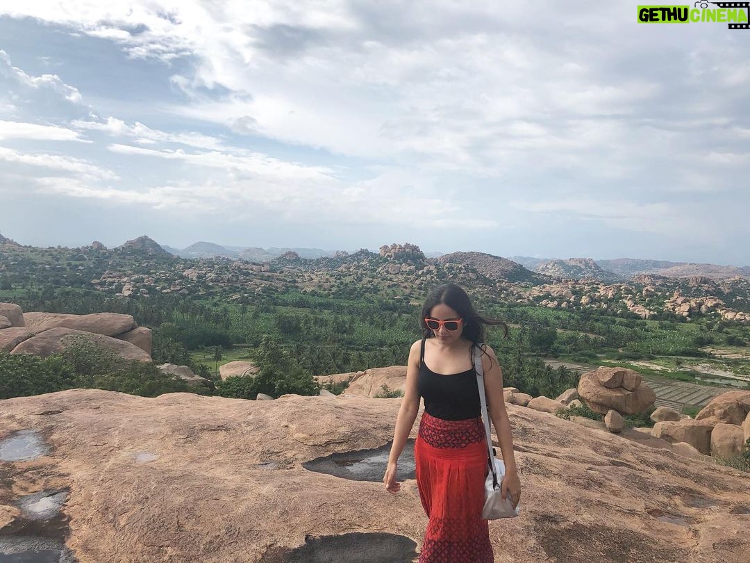 Mridanjli Rawal Instagram - Far from the city! : : : #igers #igersdaily #hampi #hampigirls😊 #instagram #instagood #insta #instalove #fashion #love #instafashion #instatravel #travel #girl #happy #instagramers #instastyle #friday #weekend #solotravel Hampi, Karnataka