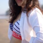 Mridanjli Rawal Instagram - Beach Ready……😋🦋🏖🌊 Bralette : @tommyhilfiger Shorts: @charlotterusse : Shot by: @picx.medias : : #instagram #tuesday #motivationalquotes #fashiongoals #beachchic #effortlessstyle #beachvibes #coastalliving #beachescape #beachtime #goa #madrem #morjim #vacation #traveltheworld #model #shoot #love #happygirls #happy #music #shakirafan #sandytoes