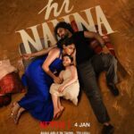 Mrunal Thakur Instagram - Love is in the air, and so is our excitement ❤️🌟 Join @nameisnani and @mrunalthakur in their journey of finding love in Hi Nanna. Hi Nanna, streaming from 4th January in Telugu, Tamil, Malayalam, Kannada and Hindi on Netflix. 👨‍👩‍👧 #HiNannaOnNetflix