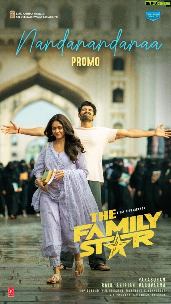 Mrunal Thakur Instagram - Gear up for the musical adventure that #FamilyStar is here to take you on ❤️‍🔥 #Nandanandanaa Promo out now 💥 Full Song will sweep you off your feet on Feb 7th ❤️ @thedeverakonda @parasurampetla #KUMohanan @gopisundar__official @harshithsri @hanshithareddy @srivenkateswaracreations @tseries.official @tseriessouthofficial